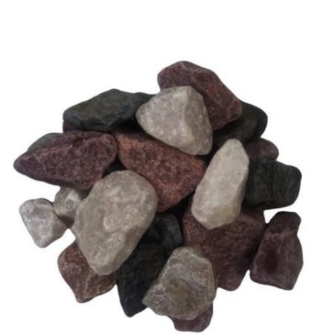 Камень для бани Микс (Порфирит, Кварцит белый и малиновый) для электрокаменок 20 кг С/П