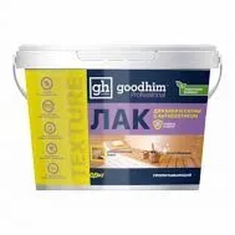 Лак для бани Goodhim с антисептиком 0,9 кг (6)