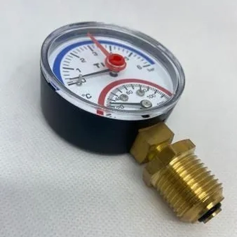 Термоманометр радиальный TIM 63мм 6бар (0°C - 120°C)